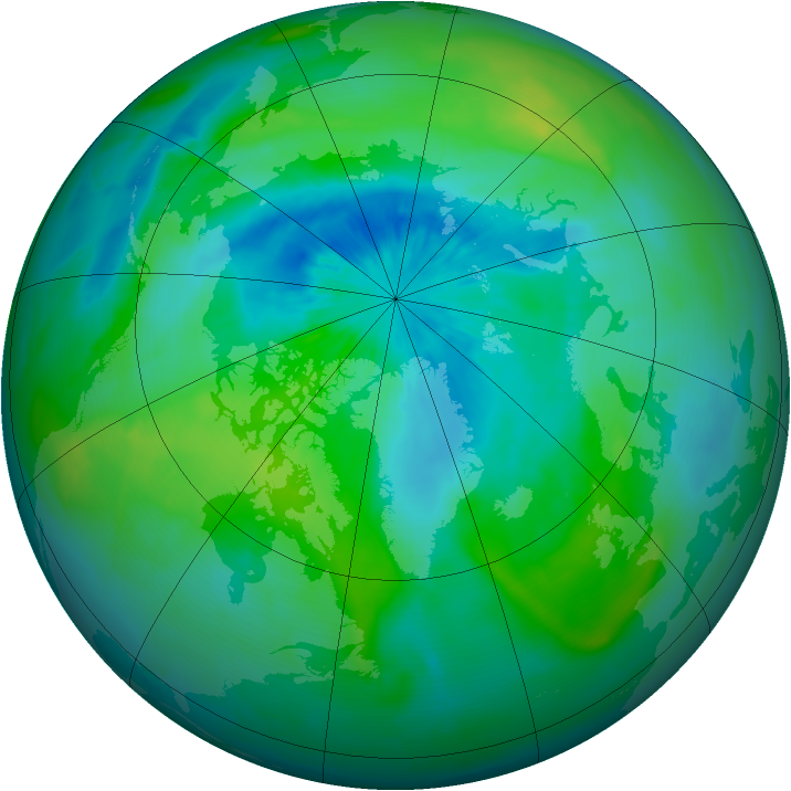 Arctic ozone map for 16 September 2015